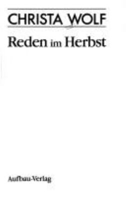 Titelbild: Reden im Herbst.