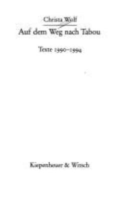 Titelbild: Auf dem Weg nach Tabou : Texte 1990 - 1994.