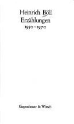 Titelbild: Erzählungen : 1950 - 1970.