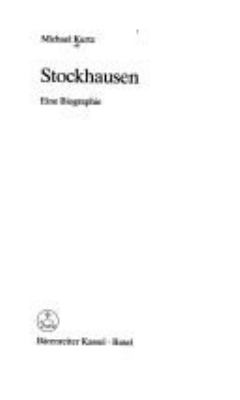 Titelbild: Stockhausen : eine Biographie.