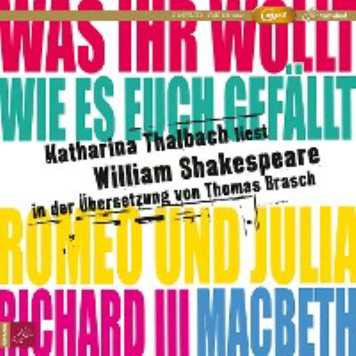 Titelbild: William Shakespeare in der Übersetzung von Thomas Brasch.