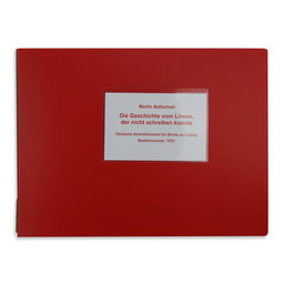 Vergrößerungsansicht: rotes Buch mit weißen Titel, rechteckig