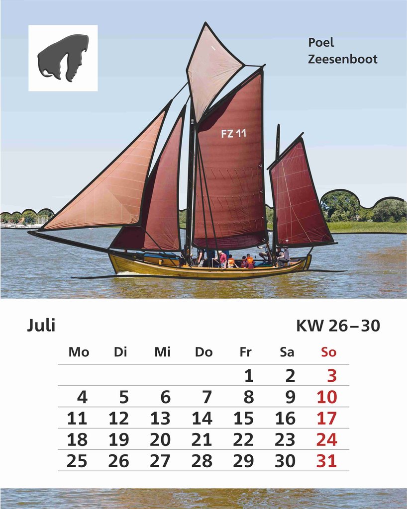 Kalenderblatt Juli