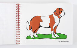 Taktile Abbildung eines Bernhardiner-Hundes