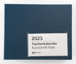 Taschenkalender 2025 in Kurzschrift in Ringordner aus Kunststoff