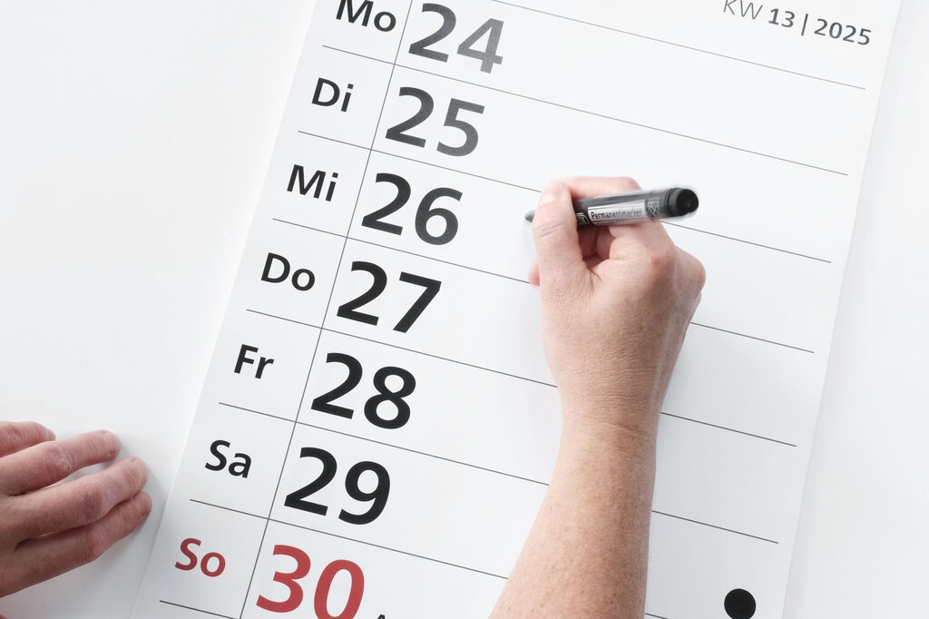 Wochenübersicht Wandkalender A3 in Großdruck