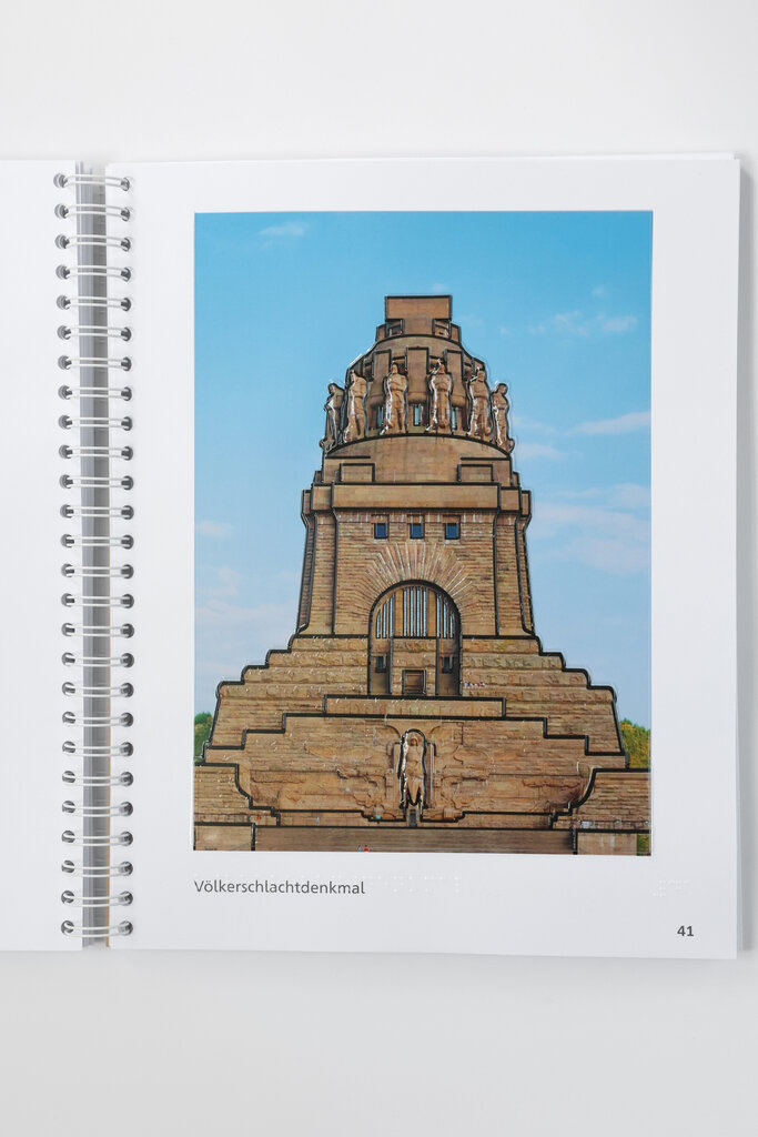 Tastbare Abbildung vom Völkerschlachtdenkmal