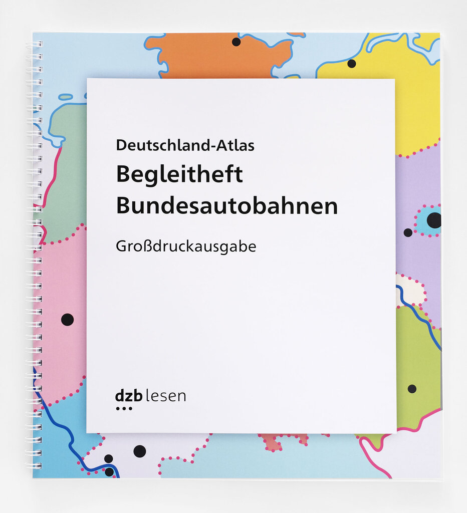 Buchcover Begleitheft Autobahnen in Großdruck