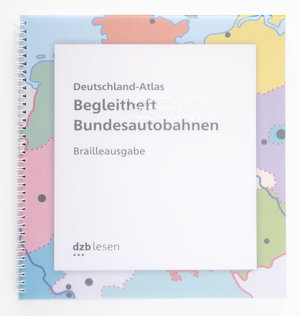 Buchcover Begleitheft Autobahnen in Vollschrift