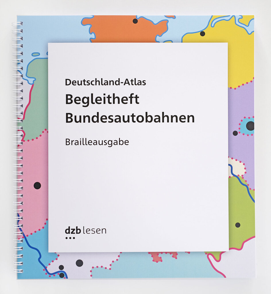 Buchcover Begleitheft Autobahnen in Vollschrift