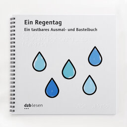 Vergrößerungsansicht: Buchcover Ausmalbuch Ein Regentag mit blauen Regentropfen