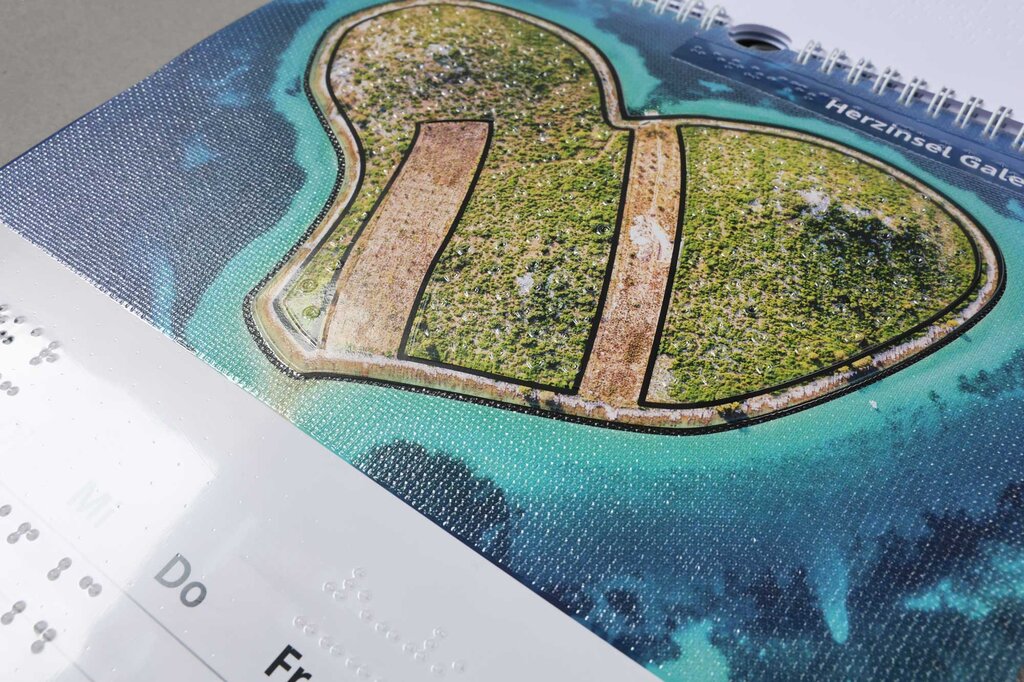 Tastbare Darstellung der Herzinsel Galesnjak in Kroatien