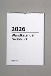 Deckblatt Wandkalender A3 in extra großer Schrift