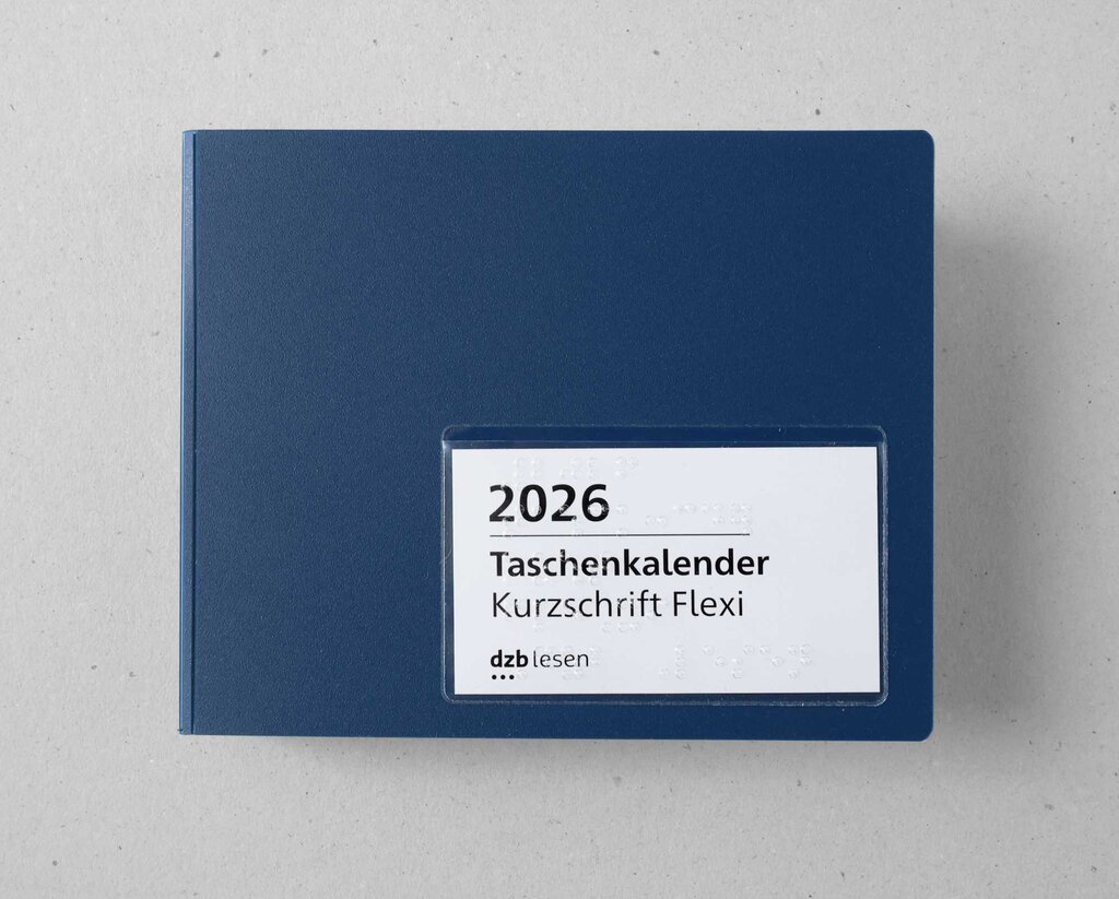 Taschenkalender 2026 in Kurzschrift in Ringordner aus Kunststoff
