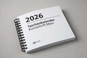 Vergrößerungsansicht: Vorderseite Taschenkalender 2026 in Kurzschrift mit Ringbindung