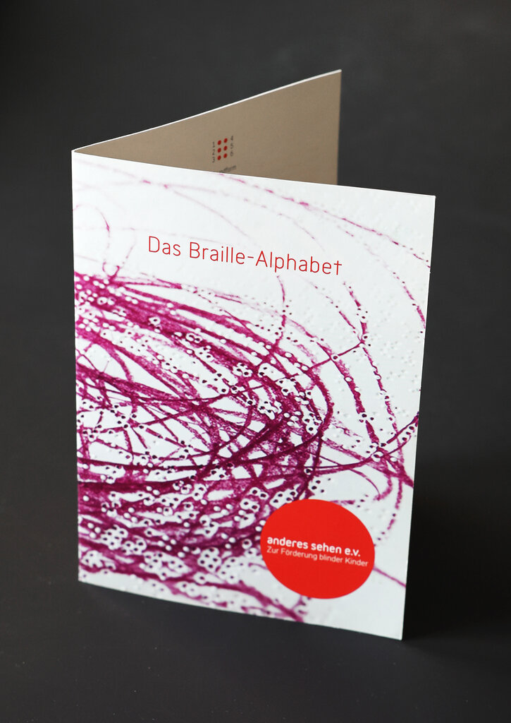 Aufgestellte Klappkarte 