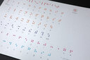 Vergrößerungsansicht: Karte mit Brailleschrift-Alphabet von Anderes Sehen e. V., tastbar gedruckt in Braillelack