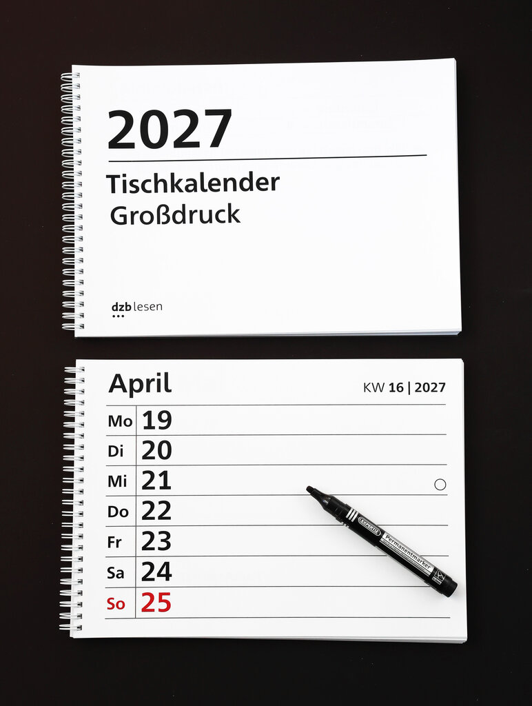Großdruck-Tischkalender 2027 : Wochenübersicht. 1 Bd.GD