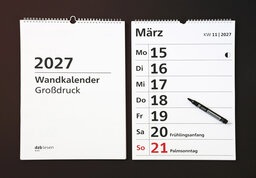 Großdruck-Wandkalender 2027 : Wochenübersicht. 1 Bd.GD