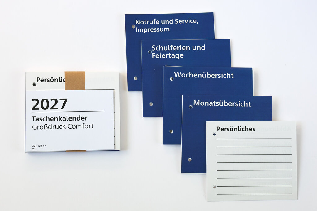 Kalendarium Großdruck-Taschenkalender COMFORT 2027 : Nachfüllpack. 1 Loseblatts./KarteGD